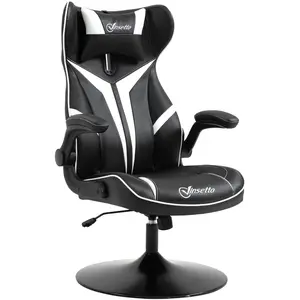 VINSETTO Fauteuil gaming base ronde métal pivotante 360° hauteur régla... pas cher