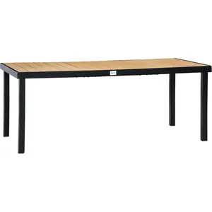 Comparateur de prix : Outsunny - Table de jardin - Aluminium - 190x90x74cm - Bois naturel
