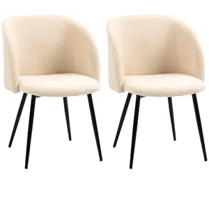 HOMCOM Chaises de visiteur design - lot de 2 chaises - piètement incli... pas cher