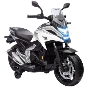 Comparateur de prix : AIYAPLAY Moto électrique enfant honda nc750x - musiques, feux av led, entrée usb mp3 jack - 2 roues support aux. - blanc