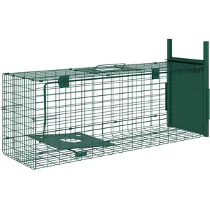 Outsunny Cage attrape animaux nuisibles 1 entrée dim. 80L x 25l x 30H ... pas cher