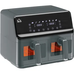 Friteuse à air sans huile HOMCOM air fryer 2 compartiments 8 L - 2500 ... pas cher