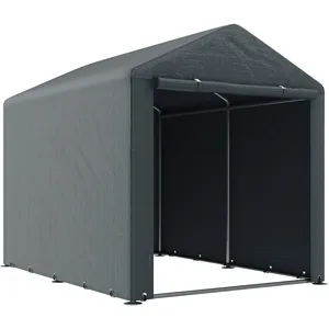 Comparateur de prix : Outsunny Abri de jardin tente de stockage portable abri de vélo garage pour extérieur avec cadre en acier galvanisé et grande porte