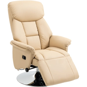 HOMCOM Fauteuil inclinable pivotant repose-pied réglable accoudoirs pi... pas cher