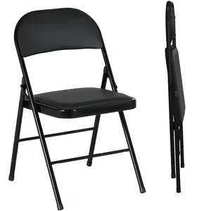 HOMCOM Lot de 2 chaises pliantes chaises de salle à manger portables c... pas cher