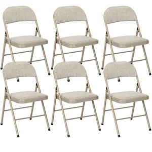 HOMCOM Lot de 6 chaises pliantes chaises de salle à manger portables c... pas cher
