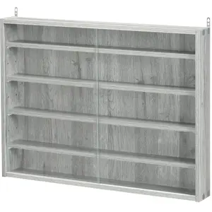 HOMCOM Vitrine murale pour objets de collection 5 étagère réglables en... pas cher