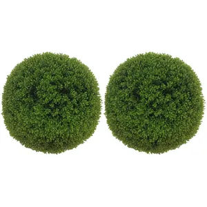 Comparateur de prix : HOMCOM Boules de buis 40 cm artificielles vert foncé