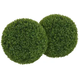 HOMCOM Lot de 2 boules de buis artificielles de 40 cm décoration pour ...Vendu paraosom