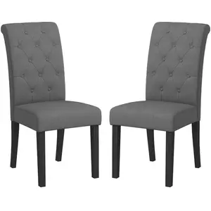 HOMCOM Lot de 2 chaises salle à manger chaise de cuicine style Chester... pas cher