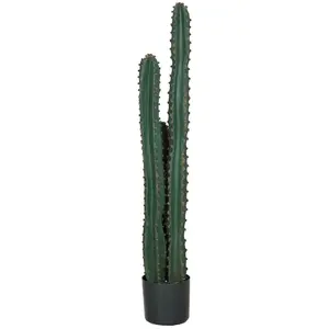 Outsunny Cactus Artificiel Déco Réaliste Intérieur/Extérieur Hauteur 120cm Vert Aosom France pas cher