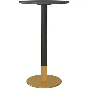 HOMCOM Table de bar ronde table de bistro table de cuisine style conte... pas cher