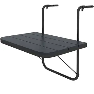 Outsunny Table de balcon suspendue en aluminium pliable plateau rectan... pas cher