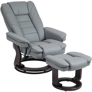 HOMCOM Fauteuil relax inclinable 135° grand confort pivotant 360° avec... pas cher