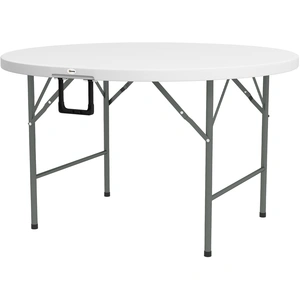 Outsunny Table ronde de jardin pliante Ø122 cm peut accueillir 6 perso... pas cher