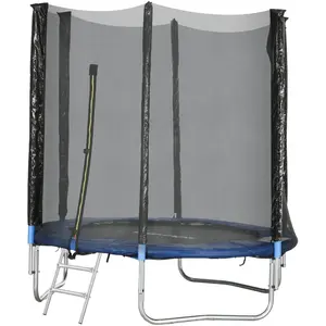 SPORTNOW Trampoline d'extérieur avec filet de sécurité Ø180 cm pour enfants et adultes pas cher