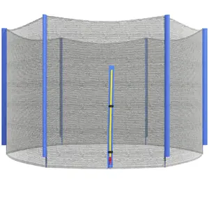 SPORTNOW Filet de remplacement pour trampoline, filet de sécurité avec 1 porte zipée pour trampoline Ø 244 cm et 6 poteaux pas cher