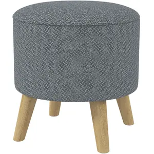 HOMCOM Pouf rond repose-pieds tabouret avec coffre de rangement pieds ... pas cher