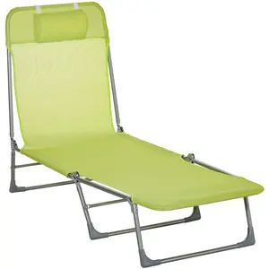 Outsunny Bain de soleil transat chaise longue inclinable pliable avec ... pas cher