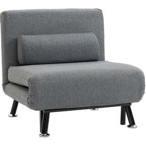 HOMCOM Fauteuil convertible 3 en 1 chauffeuse lit 1 place avec coussin... pas cher
