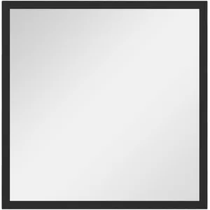 Homcom Miroir mural carré dim. 50L x 50H cm cadre bois noir