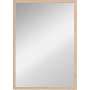 Comparateur de prix : Miroir mural HOMCOM rectangulaire 50 x 70 cm, cadre en bois, idéal pou...