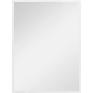 Comparateur de prix : Homcom Miroir mural rectangulaire dim. 60L x 80H cm MDF blanc
