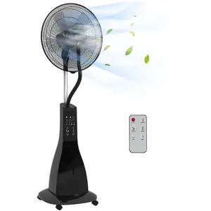 Comparateur de prix : Ventilateur sur pied HOMCOM brumisateur sur roulettes 90 W télécommand...