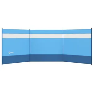 Paravent brise-vent de camping Outsunny portable pliable avec sac de t...