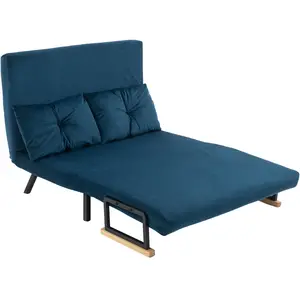 HOMCOM Canapé convertible 2 places avec dossier réglable à 5 niveaux e...