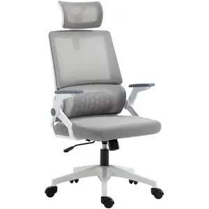 Vinsetto Fauteuil de bureau réglable tissu maille polyester dossier er... pas cher