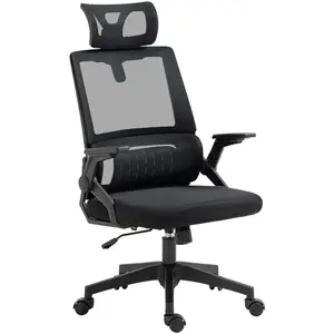 Vinsetto Fauteuil de bureau réglable tissu maille polyester dossier er... pas cher