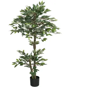 Outsunny Arbre Artificiel Plante Artificiel ficus Hauteur 1,5 m Tronc ... pas cher