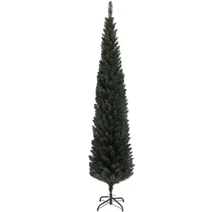 HOMCOM Sapin de Noël artificiel, arbre de Noël, base en acier, 390 bra... pas cher