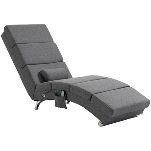 HOMCOM Fauteuil relax salon fauteuil de massage et chauffage meridienn... pas cher