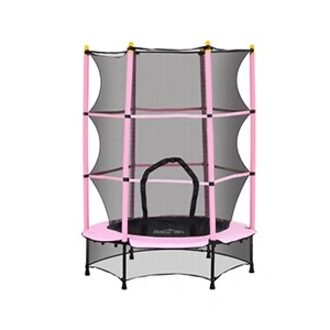 Comparateur de prix : HOMCOM Trampoline de jardin enfants 1,40 x 1,90H m filet de sécurité ...