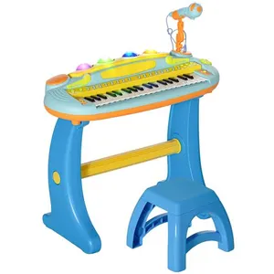 Piano pour enfants, 37 touches, clavier électronique avec microphone, dès 3 ans