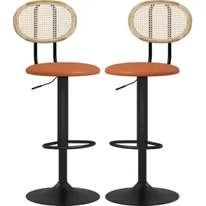 HOMCOM Lot de 2 tabourets de bar chaises de bar hauteur réglable avec ... pas cher
