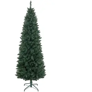 HOMCOM Sapin de Noël Artificiel Arbre de Noël Slim Ø 75 x 210H cm 687 ... pas cher