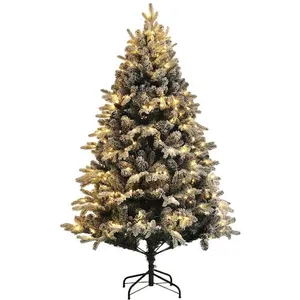 Sapin de Noël Artificiel 180 cm lumineux LED - HOMCOM - 793 Branches e... pas cher