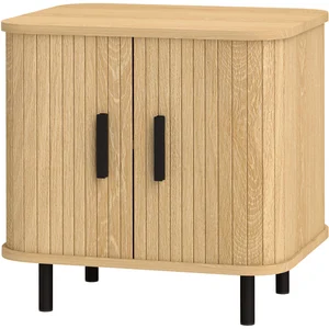 HOMCOM Table de chevet, table d'appoint, style scandinave 2 portes cou... pas cher