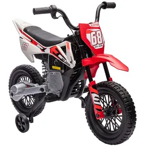 Comparateur de prix : Aiyaplay Moto Cross Électrique Dirt Bike Enfant 12v 2 Moteurs 2 Vitess...