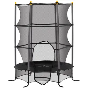 HOMCOM Trampoline Enfant Ø 1,63 × 1,9H m Filet de sécurité Porte zipée...Vendu paraosom