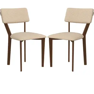 HOMCOM Lot de 2 chaises salle à manger chaises de cuisine avec dossier... pas cher
