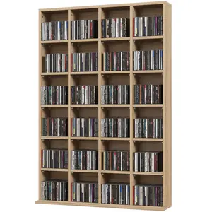 HOMCOM Meuble de rangement multimédia 480 CD/ 312 DVD - bibliothèque e... pas cher