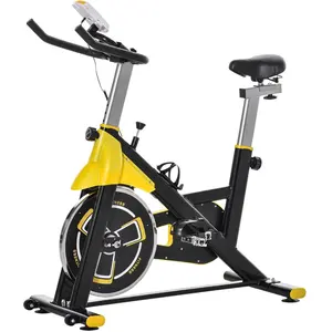 HOMCOM Vélo d'appartement Fitness avec écran LCD multifonctions selle ... pas cher