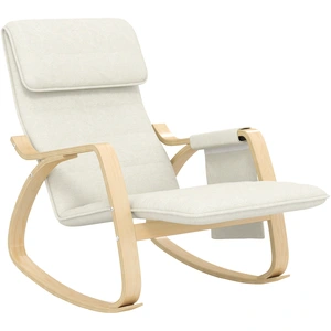 HOMCOM Fauteuil relax à bascule fauteuil allaitement avec repose-pieds... pas cher