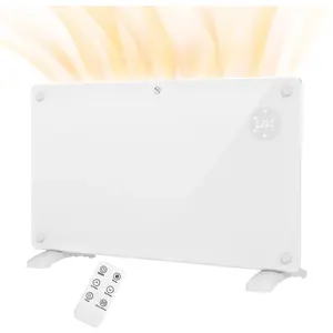 HOMCOM Radiateur électrique au sol ou mural 1500W affichage LED, minut... pas cher