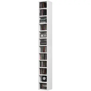 HOMCOM Rangements pour CD et DVD avec 12 compartiments, capacité max. ... pas cher