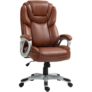 Comparateur de prix : HOMCOM Chaise de bureau dossier haut marron